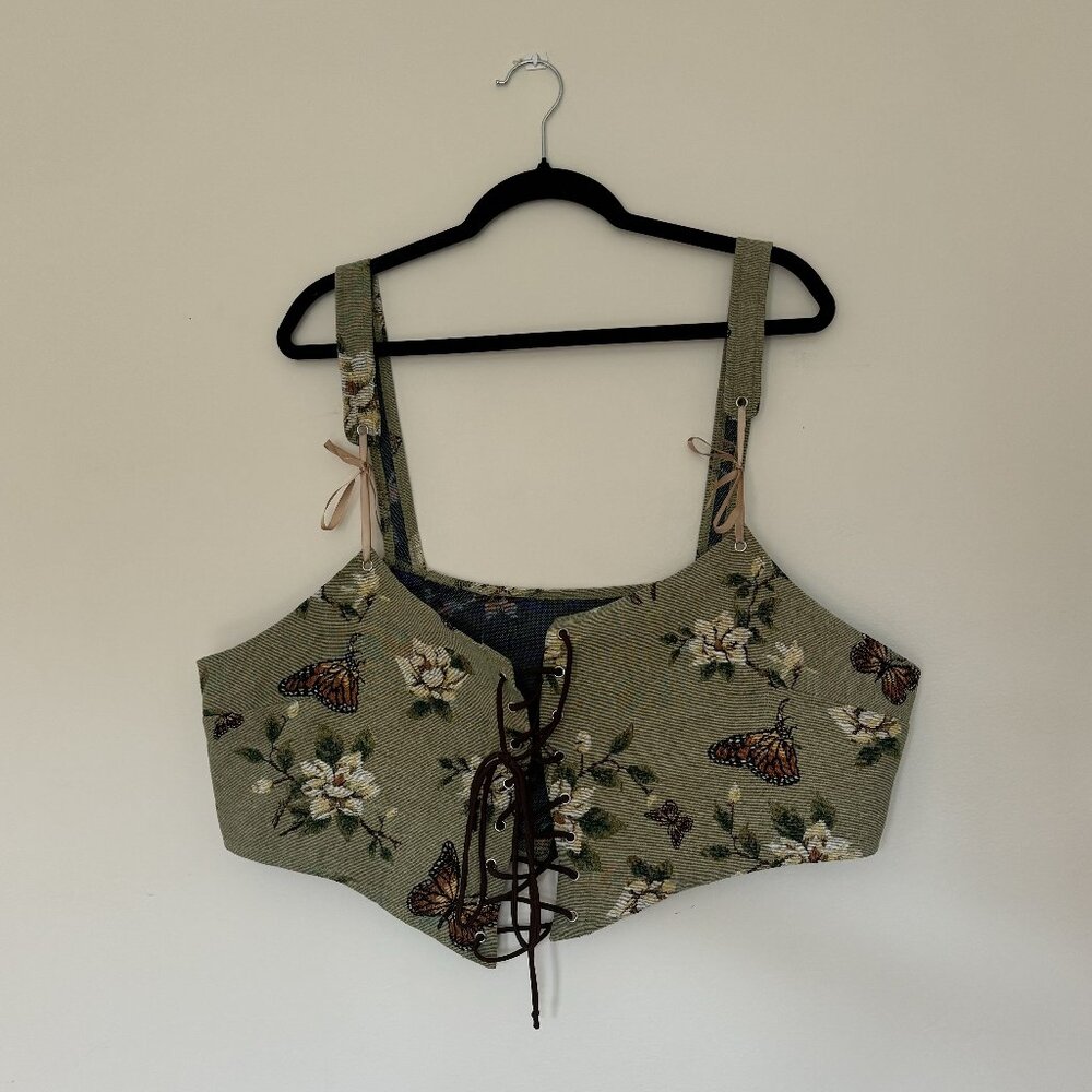 Cider Green Butterfly Corset